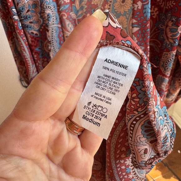 Adrienne Maxi Boho Paisley Open Kimono Coverup Cardigan - Picture 6 of 7